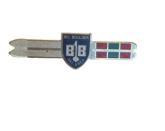 Vintage Big Boulder Ski Area Enamel Souvenir Pin Pennsylvania