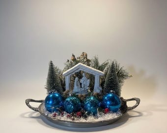 Christmas Decor, Christmas Decorations, Nativity Music Box, Christmas Village Decor, Christmas Centerpiece #21