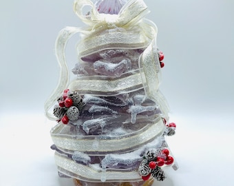 Sea Glass Christmas Tree, Purple Sea Glass Christmas Tree