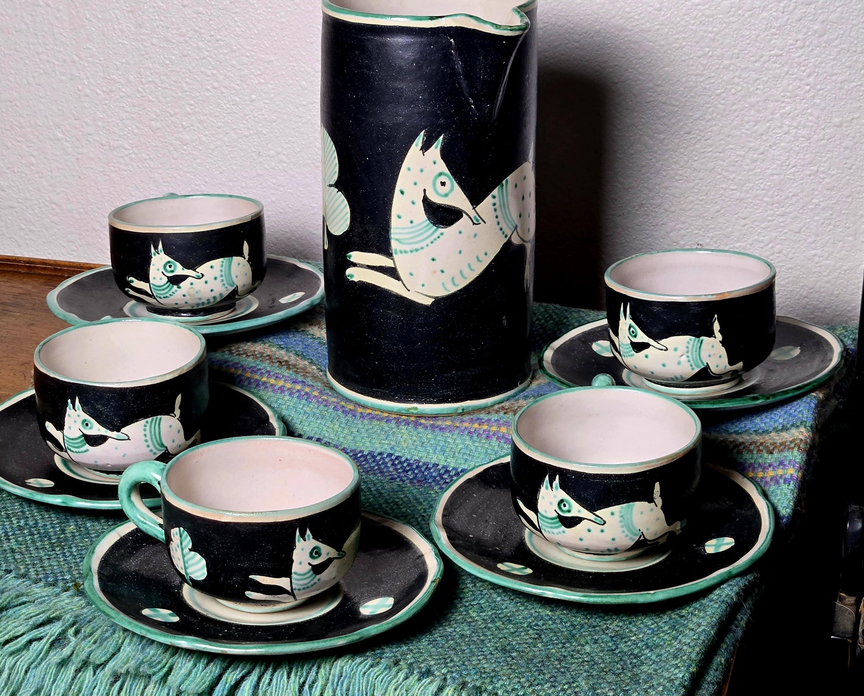 CAS VIETRI カップ　ミルク&シュガーポット　ハンドペイント　イタリア製 Vietri C.a.s Pottery - Etsy