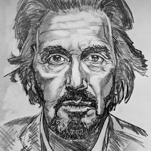 Pencil Portrait Al Pacino high quality print of original