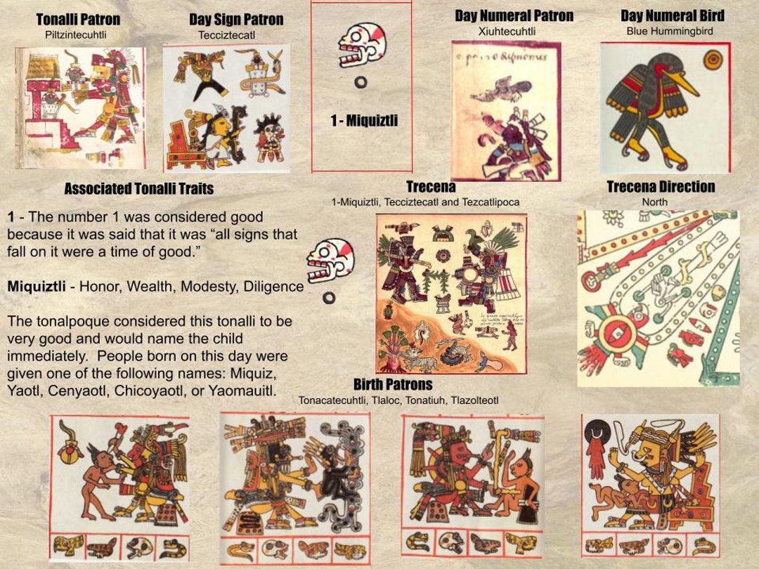 Azteca/mexica Birthday (tonalli) Meaning Analysis - Etsy