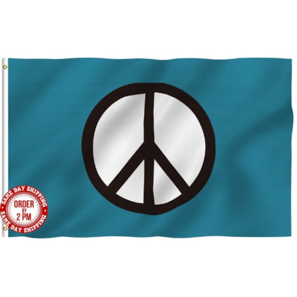 Weltfriedensfahne - Frieden verbreiten | 3x5 Ft Polyester Flagge | Schneller Versand