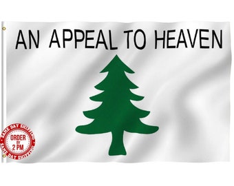 Bandiera 3x5 Piedi 'An Appeal To Heaven' – Washington's Cruisers – Oliva Con Occhielli
