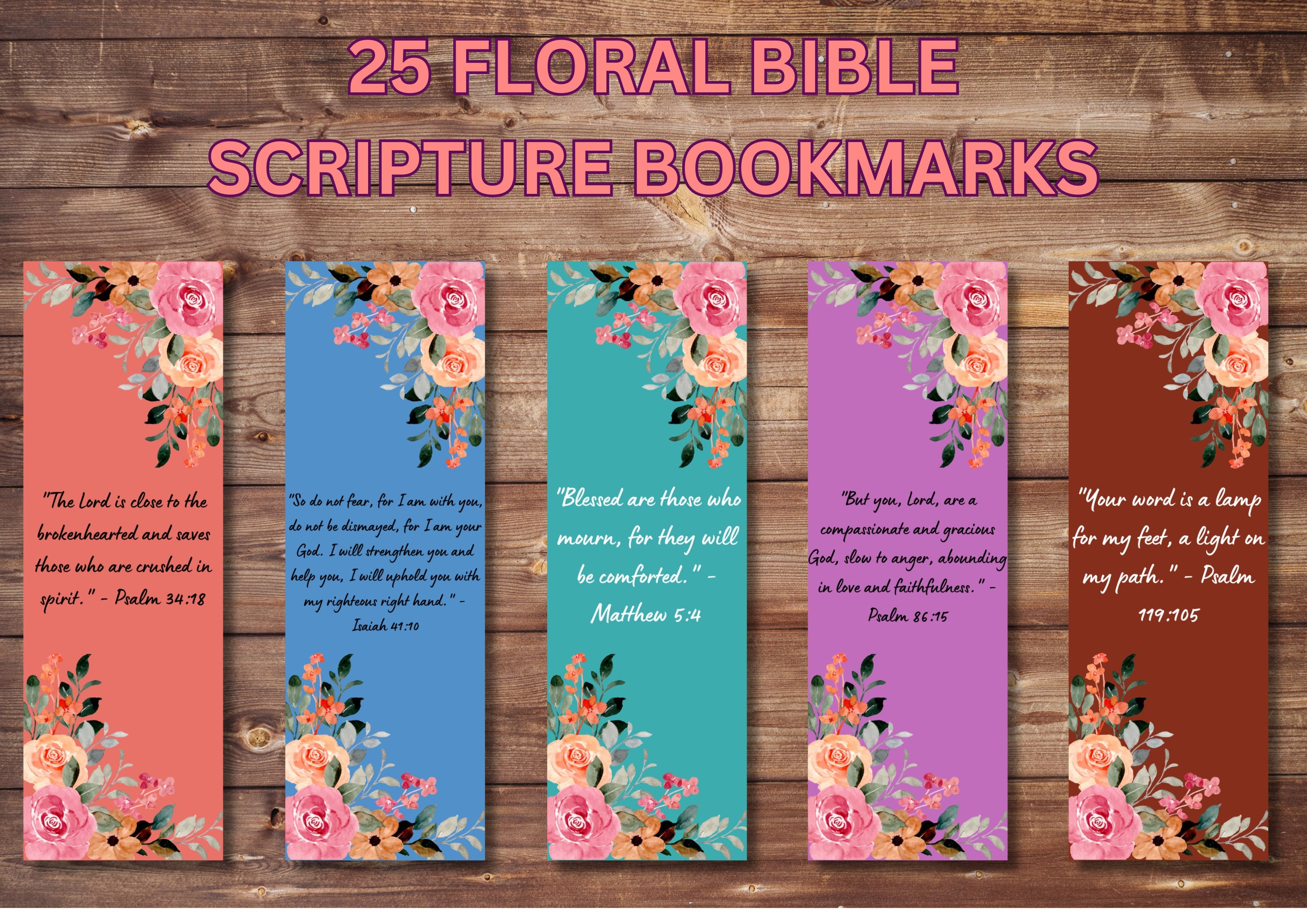Printable Bible Bookmark, Printable Christian Inspirational Bookmarks ...