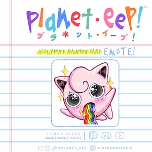Poki Emote | JigglypuffRainbowBarf | Rainbow Barf Emote | Twitch Emote | Discord Emote | YouTube Emote