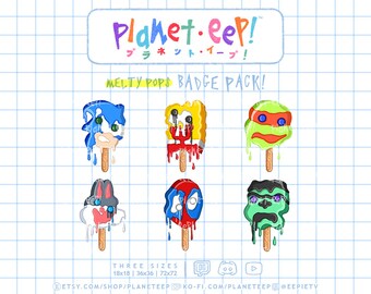 Popsicle Badges | Popsicle Sub Badges | 90s Nostalgia | Twitch Badges | Twitch Sub Badges | Twitch Bit Badges | YouTube Badges