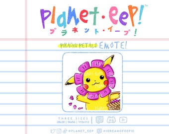 Poki Emote | PikachuPetals | Flower Emote | Flower Petals Emote | Twitch Emote | Discord Emote | YouTube Emote
