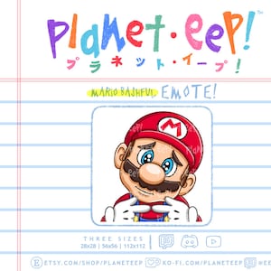 Mario Emote | Bashful Emote | Please Emote | Video Game | Gamer Emote | Twitch Emote | Discord Emote | YouTube Emote
