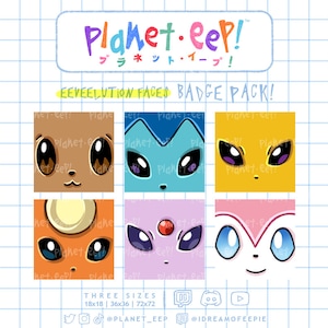 Poki Sub Badges | EeveelutionFaces | Face Sub Badges | Twitch Sub Badges | Twitch Bit Badges | YouTube Badges