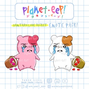 Anime Hamster Emotes | Valentine&#39;s Day Emotes | Twitch Emotes | Discord Emotes | YouTube Emotes