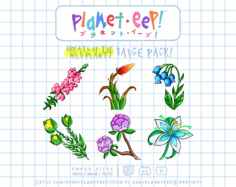 BOTW Sub Badges | BOTW Plants Sub Badges | Flower Sub Badges | TOTK Sub Badges | Twitch Sub Badges | Twitch Bit Badges | YouTube Badges