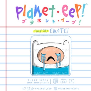 Adventure Emote | Finn Emote | Cry Emote | Twitch Emote | Discord Emote | YouTube Emote