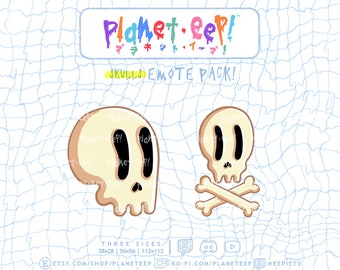 Skull Emotes | Skeleton Emotes | Halloween Emotes | Twitch Emotes | Discord Emotes | YouTube Emotes