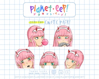 Zero Two Emotes | Darling Emotes | Anime Emote | Pink Hair Emotes | Twitch Emotes | Discord Emotes | YouTube Emotes