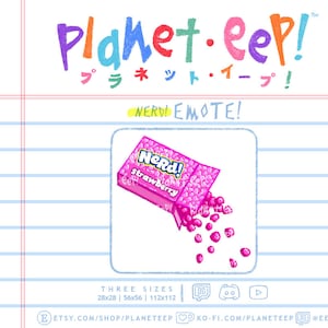 Nerd Emote | Candy Emote | Pink Emote | Food Emote | 90s Nostalgia | Twitch Emote | Discord Emote | YouTube Emote