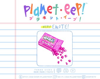 Nerd Emote | Candy Emote | Pink Emote | Food Emote | 90s Nostalgia | Twitch Emote | Discord Emote | YouTube Emote