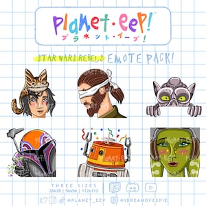 Rebels Emotes | Ezra Emote | Kanan | Hera | Chopper | Sabine | Zeb | Twitch Emote | Discord Emote | YouTube Emote