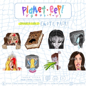Halloween Emotes | Horror Movie | Villain Emotes | Spooky Girls Emotes | Twitch Emotes | Discord Emotes | YouTube Emotes