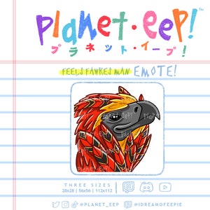 Wizard Emote | Fawkes Emote | Red Bird | Feels Wow Man Emote | Phoenix Emote | Twitch Emote | Discord Emote | YouTube Emote