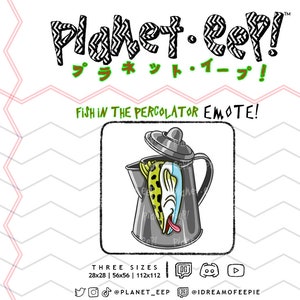 ツイン・ピークスのエモート | パーコレーターの中の魚のエモート | デヴィッド・リンチ | Twitch のエモート | Discord のエモート | YouTube のエモート