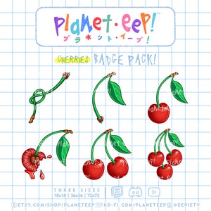 Cherry Badges | Cherry Sub Badges | Cherry Bit Badges | Twitch Badges | Twitch Sub Badges | Twitch Bit Badges | YouTube Badges