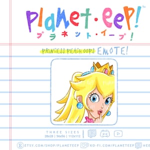 Mario Emote | Princess Peachy Emote | Oops Emote | Video Game | Gamer Emote | Twitch Emote | Discord Emote | YouTube Emote