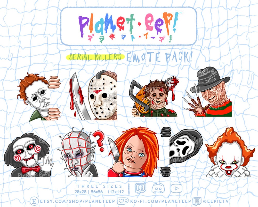 Halloween Emotes Horror Movie Villain Emotes Killer Emotes Twitch