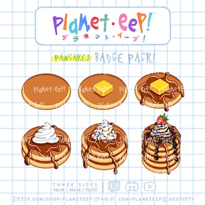 Pancake Badges | Pancake Sub Badges | Pancake Bit Badges | Twitch Badges | Twitch Sub Badges | Twitch Bit Badges | YouTube Badges
