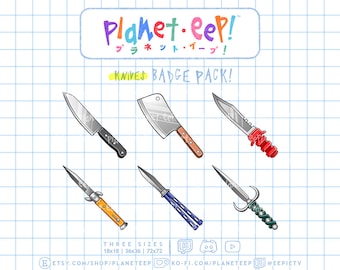 Knife Badges | Knife Sub Badges | Knife Bit Badges | Twitch Badges | Twitch Sub Badges | Twitch Bit Badges | YouTube Badges