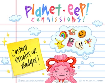 One Custom Emote or Badge | Custom Emotes | Custom Sub Badges | Twitch Emotes | Twitch Sub Badges | Discord Emotes | YouTube Emotes