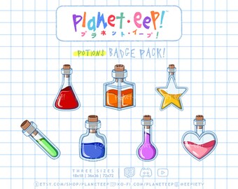 Potion Badges | Potion Sub Badges | Twitch Badges | Twitch Sub Badges | Twitch Bit Badges | YouTube Badges