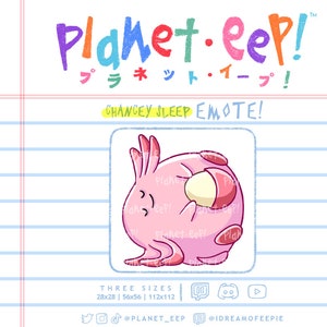 Poki Emote | ChanceySleep | Sleep Emote | Pink Emote | Twitch Emote | Discord Emote | YouTube Emote