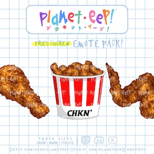 Fried Chicken Emotes | Essen Emotes | Twitch Emotes | Discord Emotes | YouTube Emotes