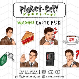 Twin Peaks Emotes | Dale Cooper Emotes | David Lynch | Twitch Emotes | Discord Emotes | YouTube Emotes