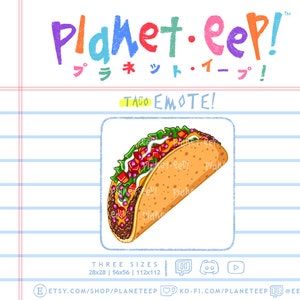 Taco Emote | Hard Shell Taco Emote | Food Emote | Twitch Emote | Discord Emote | YouTube Emote