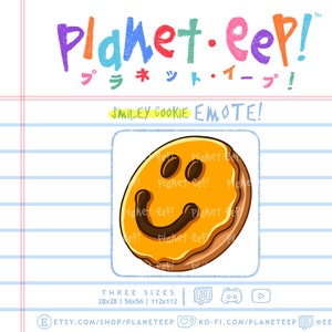 Smiley Emote | Cookie Emote | Dessert Emote | Food Emote | Twitch Emote | Discord Emote | YouTube Emote