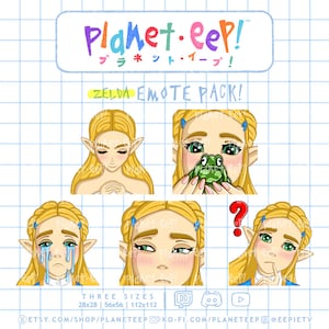 Princess Emotes | BOTW Emotes | TOTK Emotes | Zellduh Emotes | Sus Emote | Twitch Emotes | Discord Emotes | YouTube Emotes