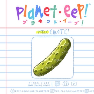 Pickle Emote | Cucumber Emote | Food Emote | Twitch Emote | Discord Emote | YouTube Emote