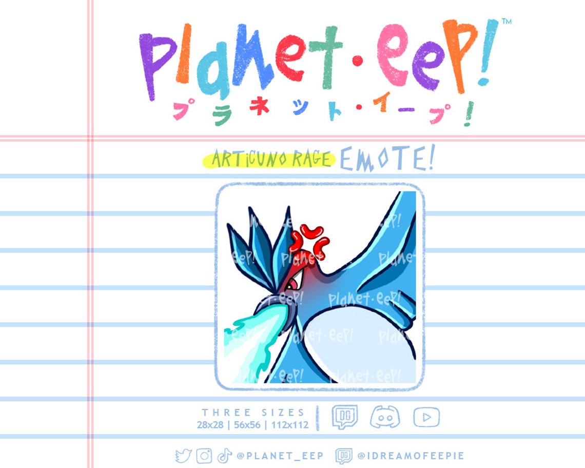 Poki Emote | Articunorage | Ice Bird Emote | Rage Emote | Twitch Emote ...