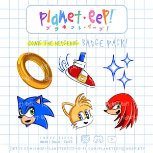 Sonic Sub Badges | Knuckles Sub Badges | Tails Sub Badges | Hedgehog Badges | Twitch Sub Badges | Twitch Bit Badges | YouTube Badges