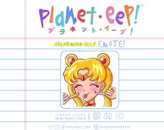 Sailor Soldier Emote | Moon Emote | Cheeks Emote | Anime Emote | Twitch Emote | Discord Emote | YouTube Emote