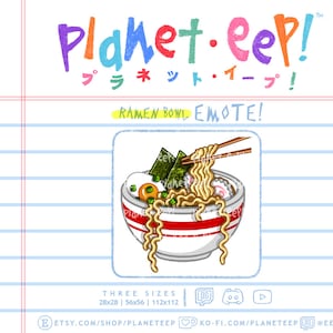 Ramen Emote | Soup Emote | Noodle Emote | Food Emote | Twitch Emote | Discord Emote | YouTube Emote