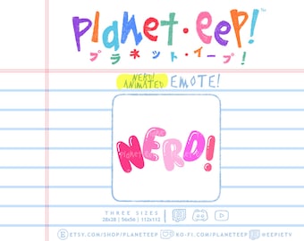 Nerd Animated Emote | Nerd Emote | Twitch Emote | Discord Emote | YouTube Emote