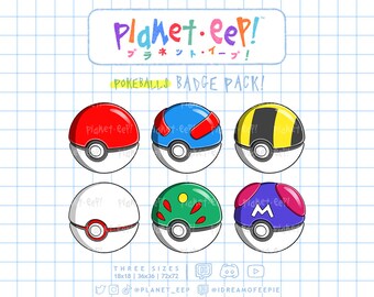 Poki Ball Sub Badges | IPokeballsI | Twitch Sub Badges | Twitch Bit Badges | YouTube Badges