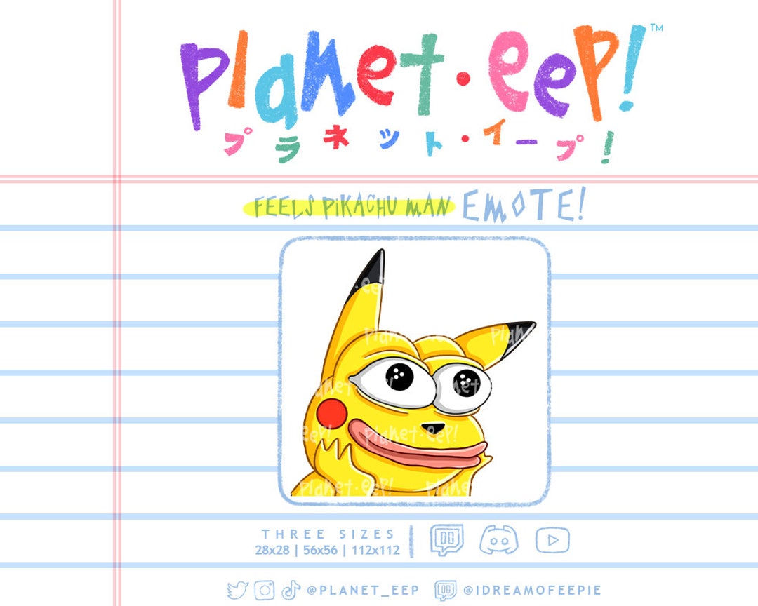 Poki Emote Feelspikachuman Feels Pikachu Man Emote Pepe 