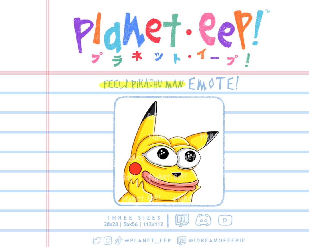 Poki Emote Feelspikachuman Feels Pikachu Man Emote Pepe 