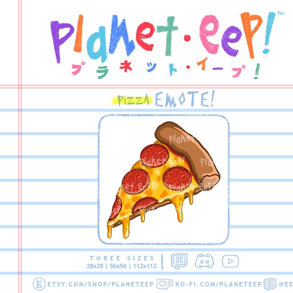 Pizza Emote | Pepperoni Pizza Emote | Food Emote | Twitch Emote | Discord Emote | YouTube Emote