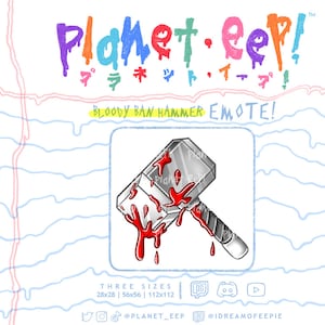Bloody Ban Hammer Emote | Ban Emote | Halloween Emote | Twitch Emote | Discord Emote | YouTube Emote