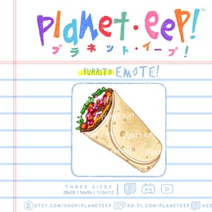 Burrito Emote | Taco Emote | Food Emote | Twitch Emote | Discord Emote | YouTube Emote